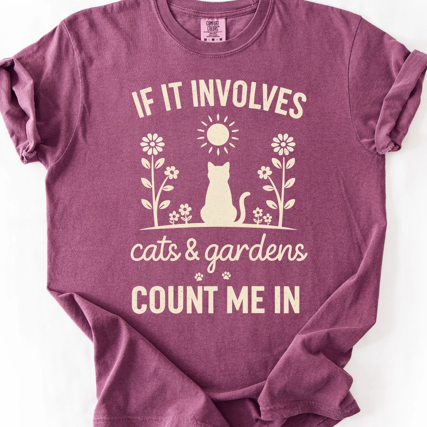 If It Involves Cats & Gardens, Count Me In T-shirt