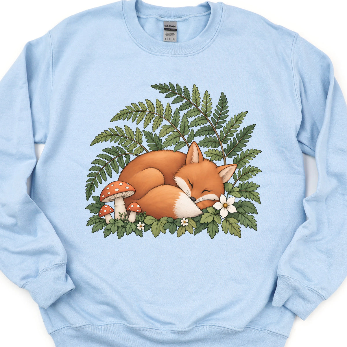 Fox Sleeping in Ferns Sweatshirt