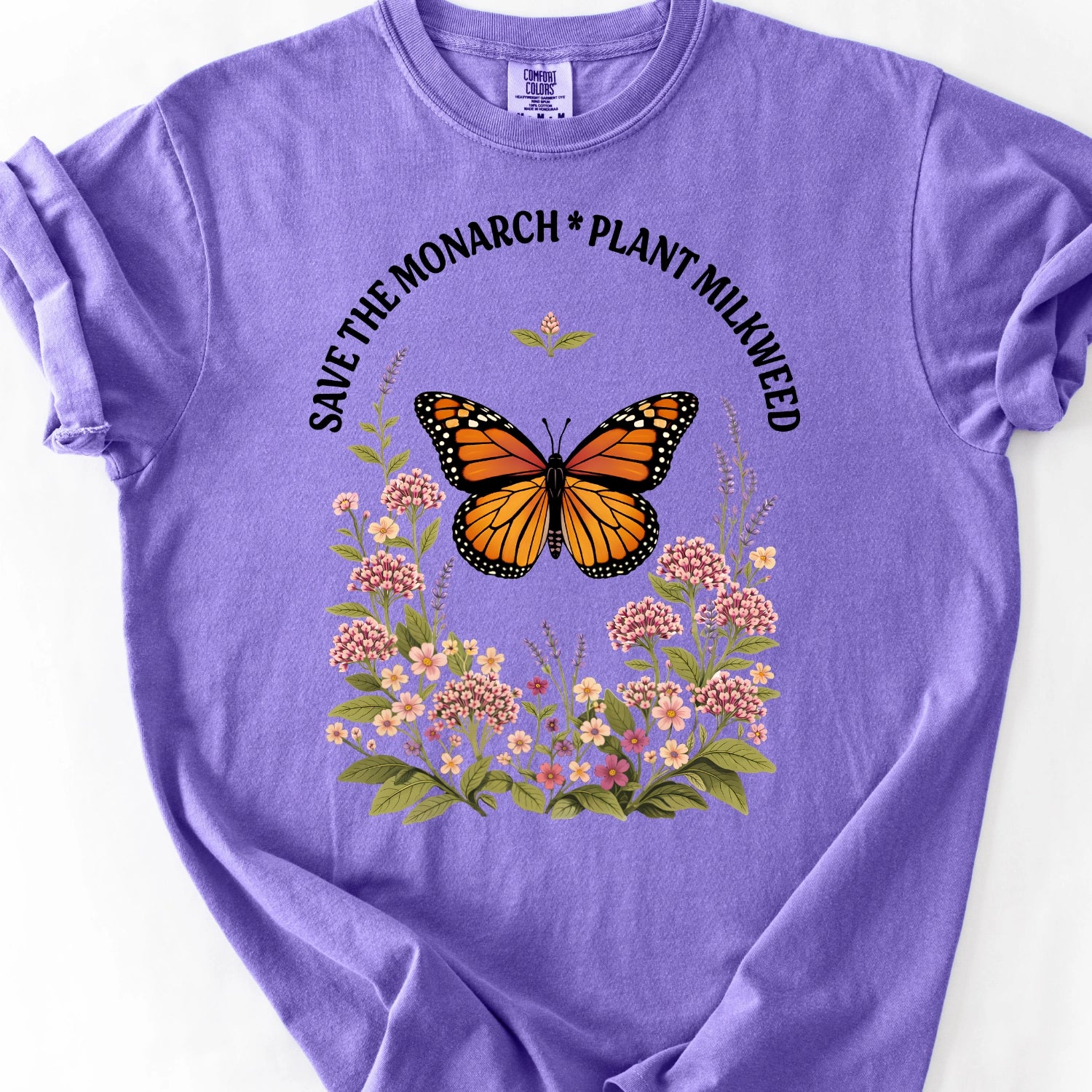 Save the Monarch Plant Milkweed T-Shirt
