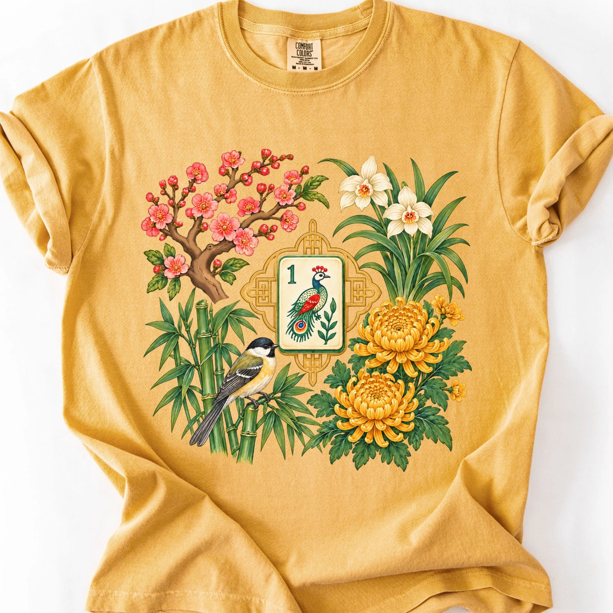 Mahjong Four Gentlemen Botanic T-Shirt