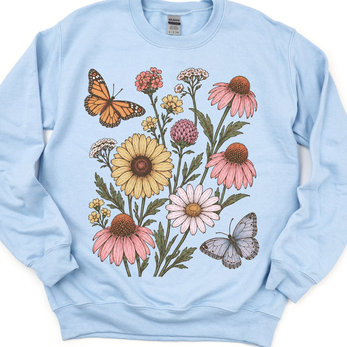 Echinacea Butterfly Garden Sweatshirt