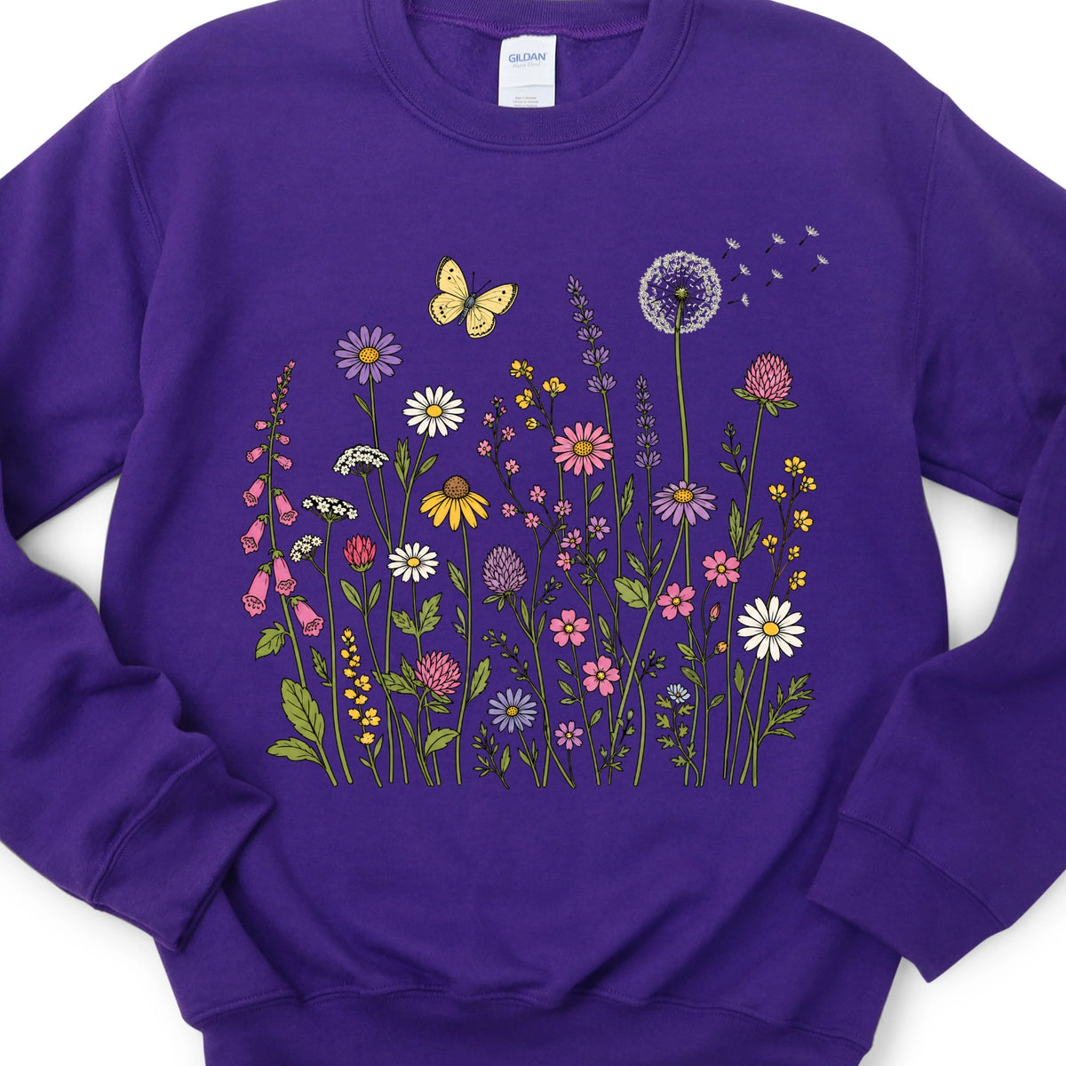 Wildflowers Illustration Sweatshirt