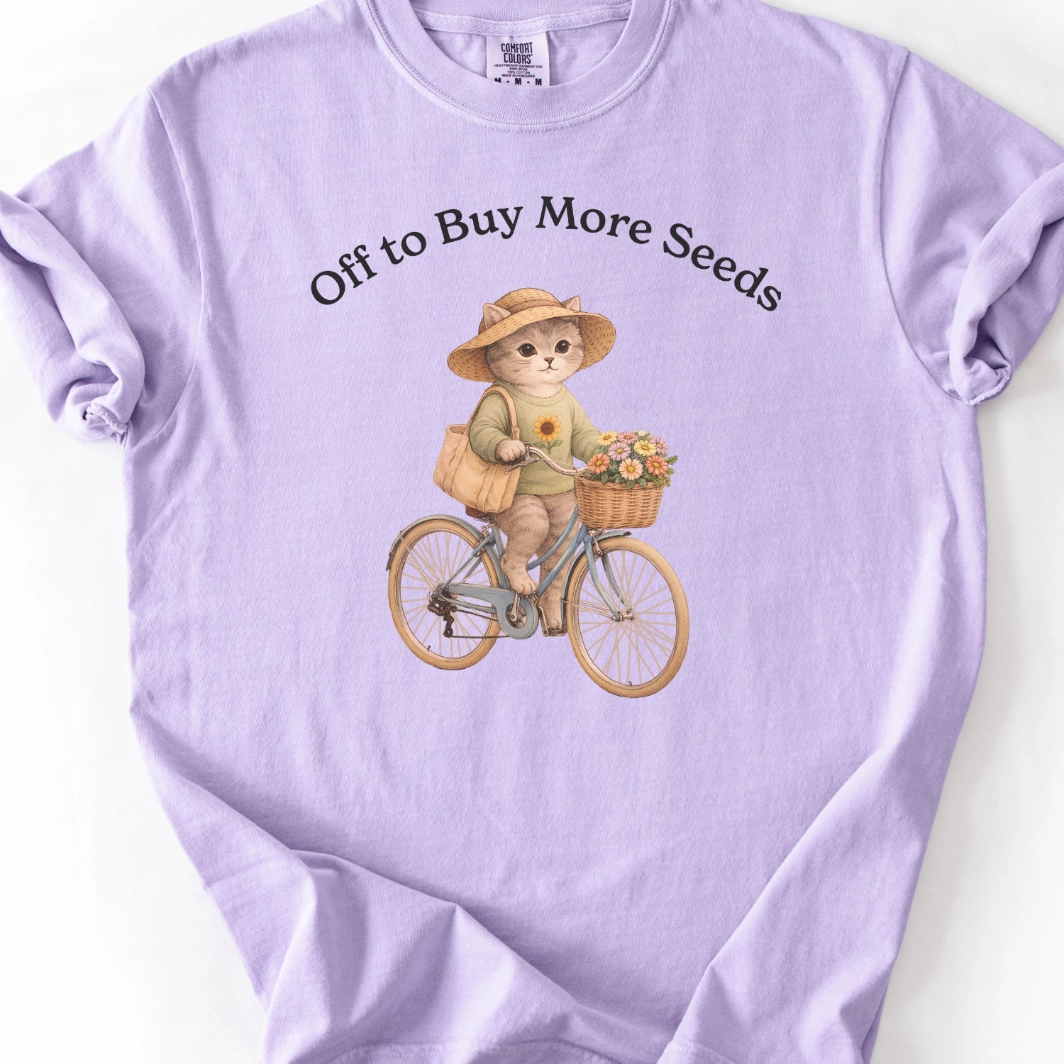 Off To Buy More Seeds Cat T-shirt