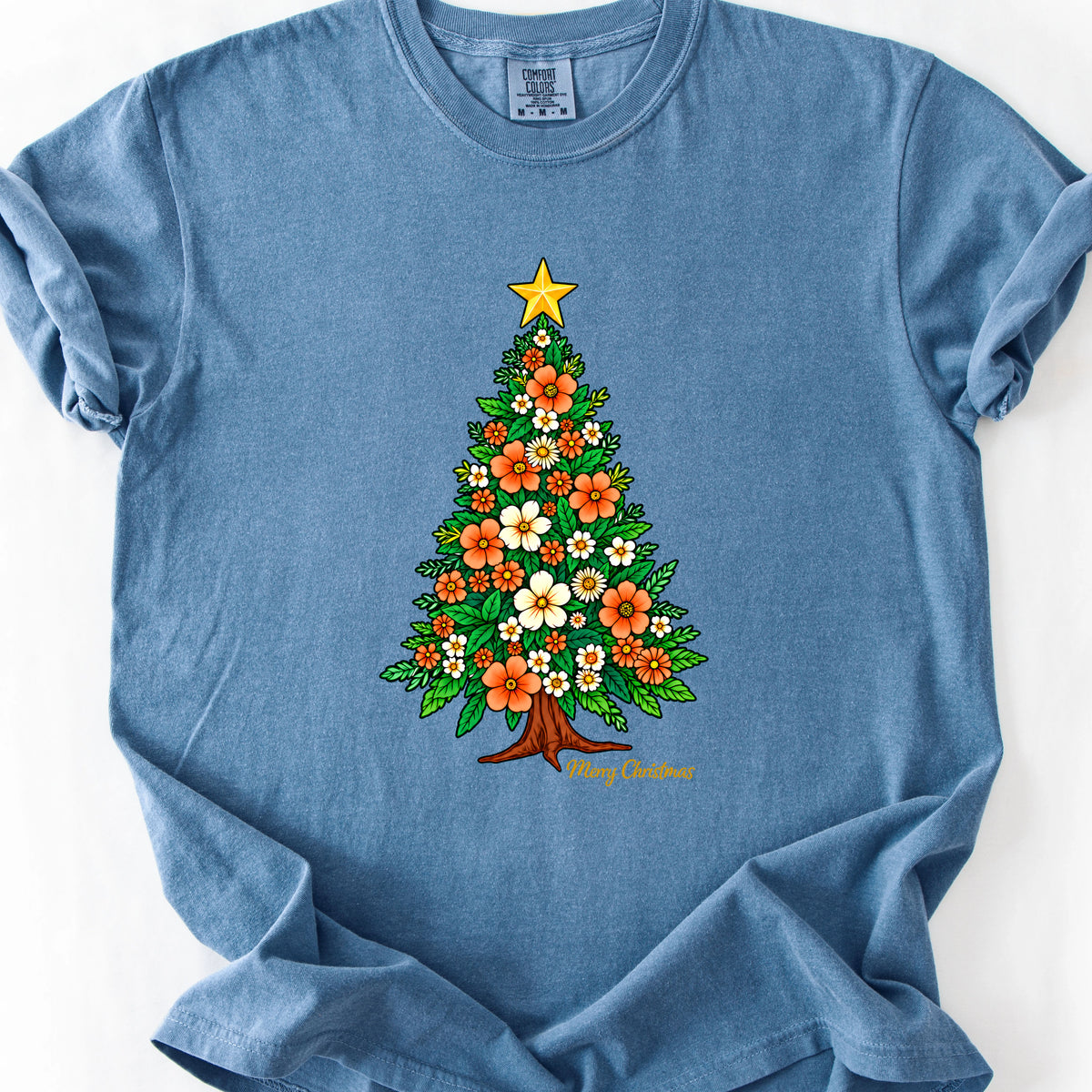 Floral Christmas Tree T-Shirt