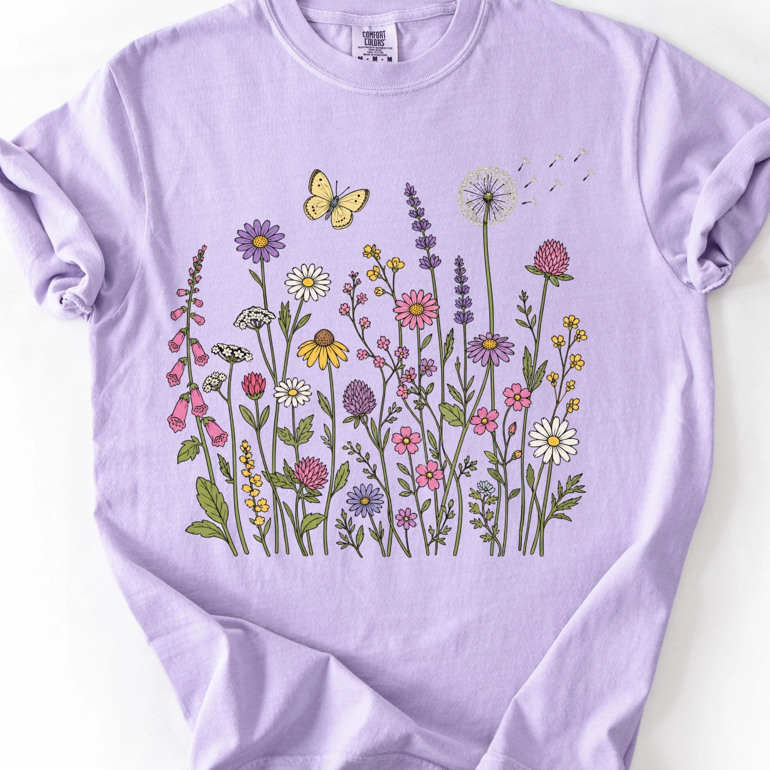Wildflowers Illustration T-shirt