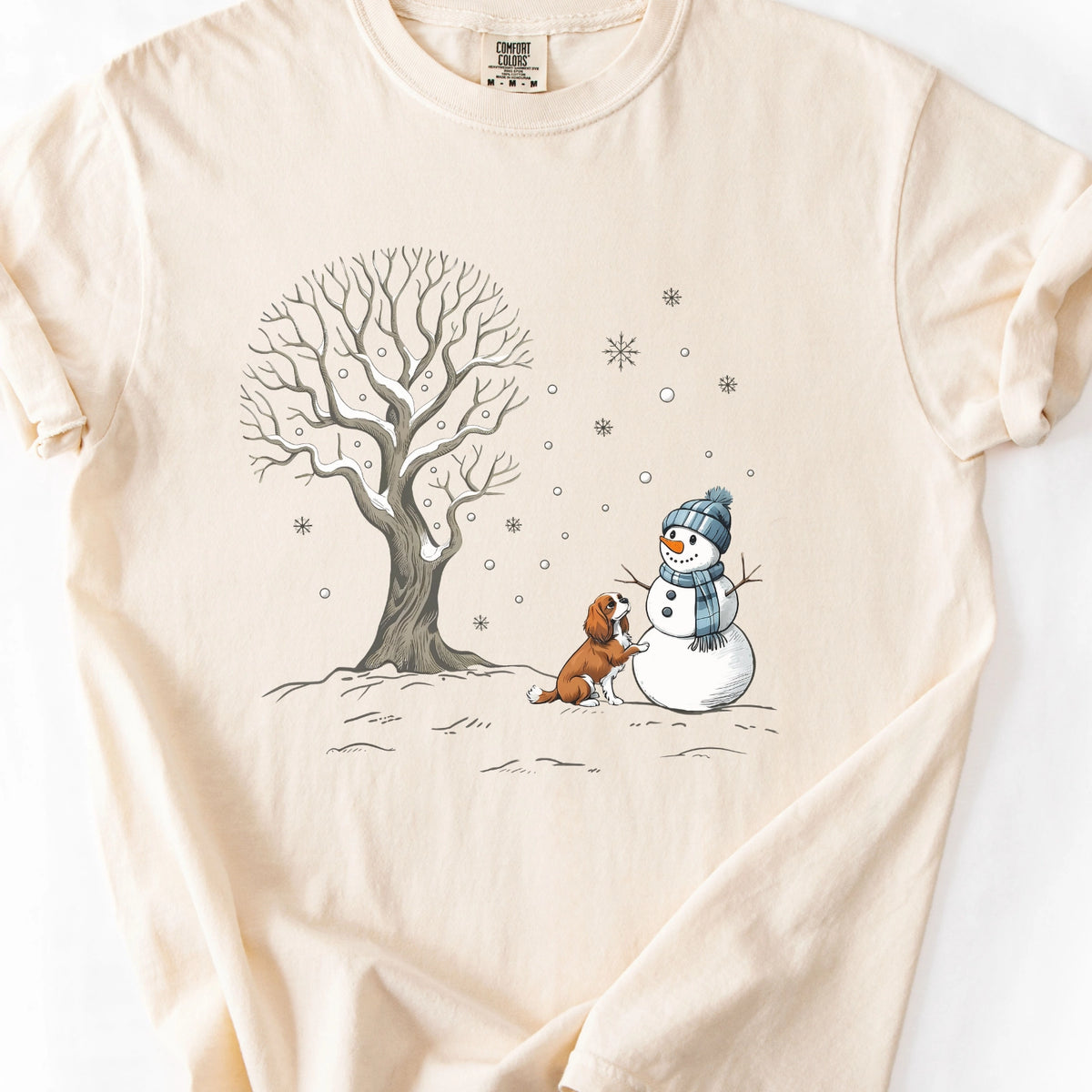 Snowman with Dog T-Shirt