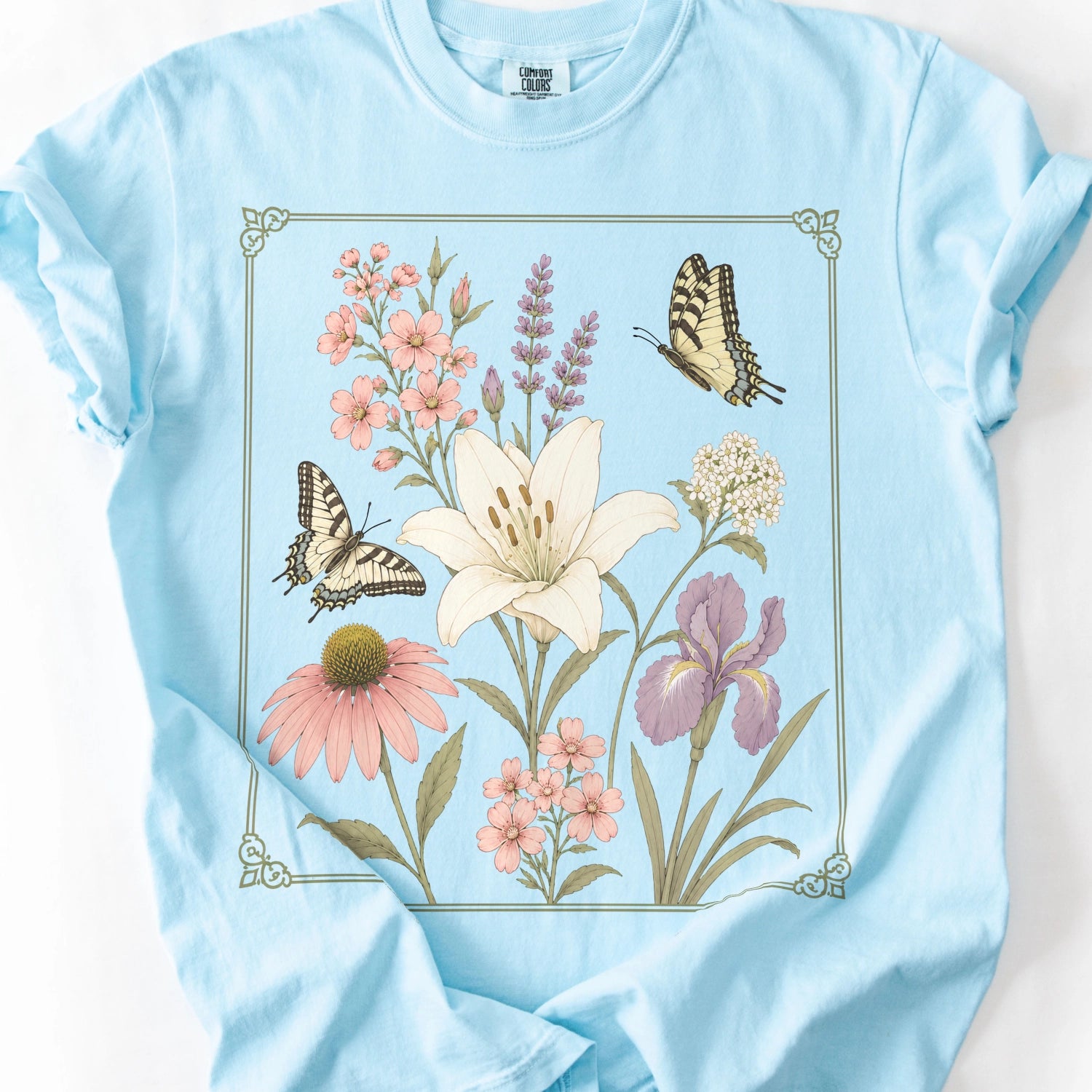 Lily & Swallowtail Garden T-shirt
