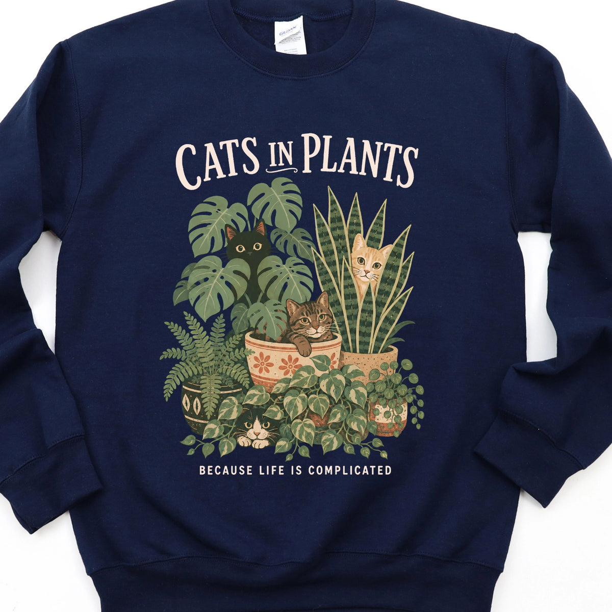 Cats in Plants Sweatshirt