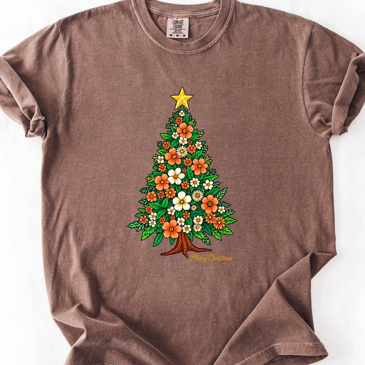 Floral Christmas Tree T-Shirt