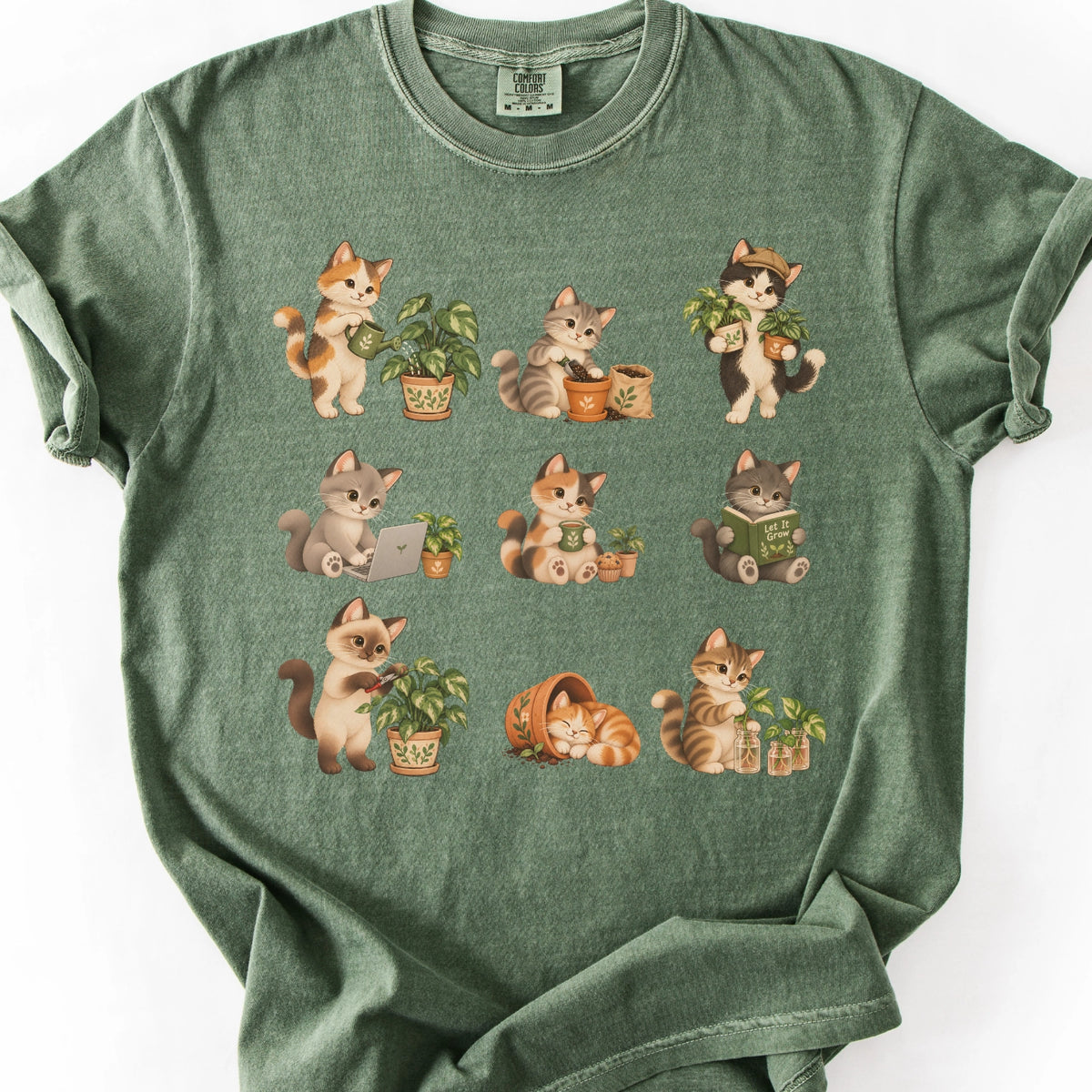 Nine Lives Garden Cat T-Shirt